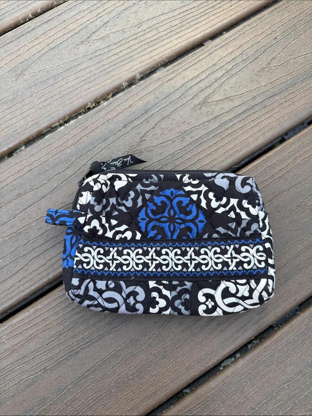 Vera Bradley “Canterbury Colbalt” Quilted Navy & White Patterned Tote Set 9 pcs - Picture 7 of 9